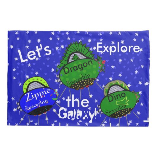 Robots Ruimteschepen Kinder Standaard Kussen Hoesj Kussensloop (Achterkant-Links)