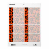 Robots Rule Fun Robot Silhouettes Oranje Robotica Etiket (Full Sheet)