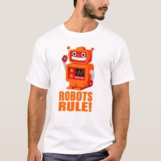 ROBOTS RULE! T-SHIRT (Voorkant)