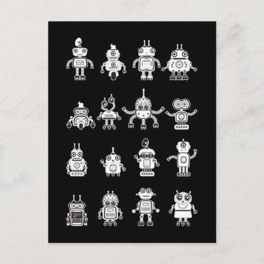 Robots Science Robot Technology Briefkaart (Voorkant)