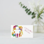 Robots vriendschapskaarten visitekaartje (Staand voorkant)