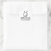 Robots zijn cool1 ronde sticker (Tas)