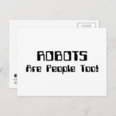 ROBOTS zijn ook mensen! Briefkaart (Voorkant / Achterkant)