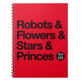 Robots & Zwart Tekst Notitieboek