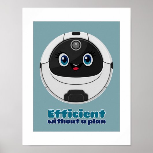 Robotstofzuiger efficient w/o plan poster (Voorkant)