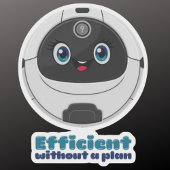 Robotstofzuiger efficiënt w/o-plan sticker
