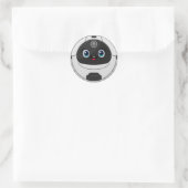 Robotstofzuiger grappig ronde sticker (Tas)