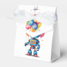 Robotthema met ballonnen waterverf