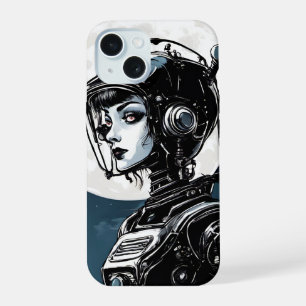 Robotvrouw V iPhone 15 Hoesje