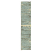 Robuged Blue Planks Lumber Korte Tafelloper (Voorkant)