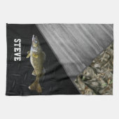 Robuged Walleye Vist de Koel van de Mannen van Cam Theedoek (Horizontaal)