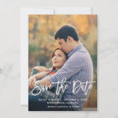 Robutisch script, romantisch, sla de datumkaart op save the date (Voorkant)