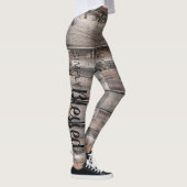 Robuusachtig, SIMPLY BLESSED script op barnwood | Leggings (Rechts)
