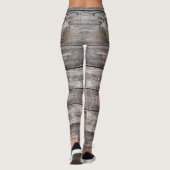 Robuusachtig, SIMPLY BLESSED script op barnwood | Leggings (Achterkant)
