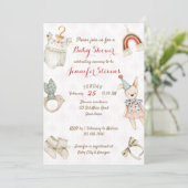 Robuust baby shower van  baby kaart (Staand voorkant)