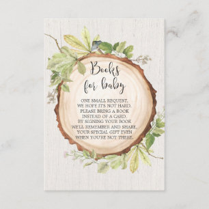 Robuust baby shower voor het aanvragen van boeken, informatiekaartje