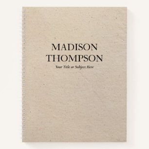 Robuust  beige papier - Eenvoudige professionele v Notitieboek
