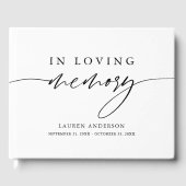 Robuust bij het houden van geheugen begrafenis Mem Gastenboek (Voorkant)