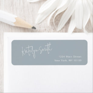 Robuust blauw Script Name Return Label