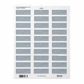 Robuust blauw Script Name Return Label (Full Sheet)