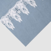 Robuust Blauw Western Bull Skull Pattern Tissuepapier (Detail)