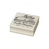 Robuust brood/uitgelekt met liefde/naam/datum 	rubberstempel (Stempel)