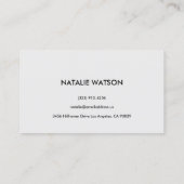 Robuust FAUX Gold Minimalist Monogram Modern Visitekaartje (Achterkant)