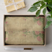 Robuust, grunge, papier, , floral, text, rozen, ro tissuepapier (Geschenk)