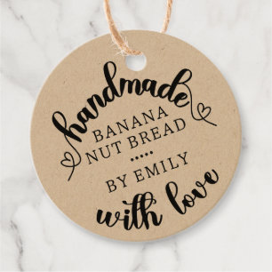 Robuust handgemaakt met Heart Kraft Paper met lief Bedankjes Labels