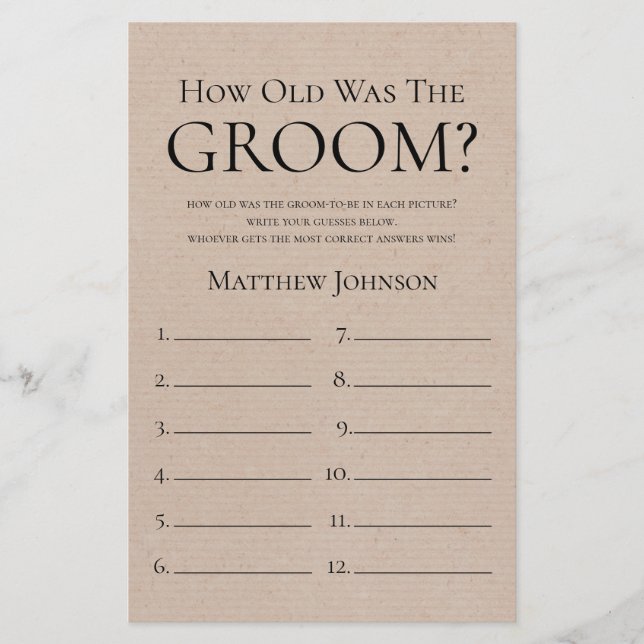 Robuust hoe oud de bruom was (Voorkant)