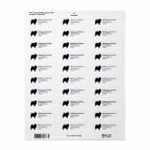 Robuust Hondenras Silhouette Return-adres Etiket (Full Sheet)