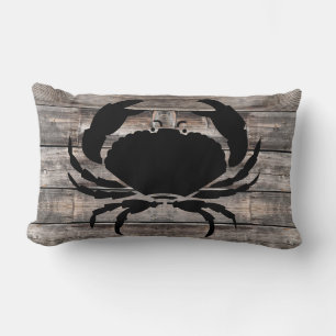 Robuust hout en nautische CRAB Lumbar Pillow Kussen