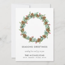 Robuust kerstfeest Modern Seasons Greetings Name