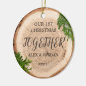 Robuust kerstfeest - Ons eerste kerstfeest samen Keramisch Ornament (Links)