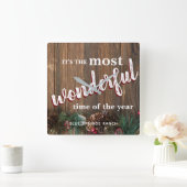 Robuust kerstfeest vierkante klok (Huis)