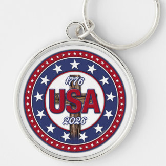 Robuust Kruis USA 1776-2026 Sleutelhanger