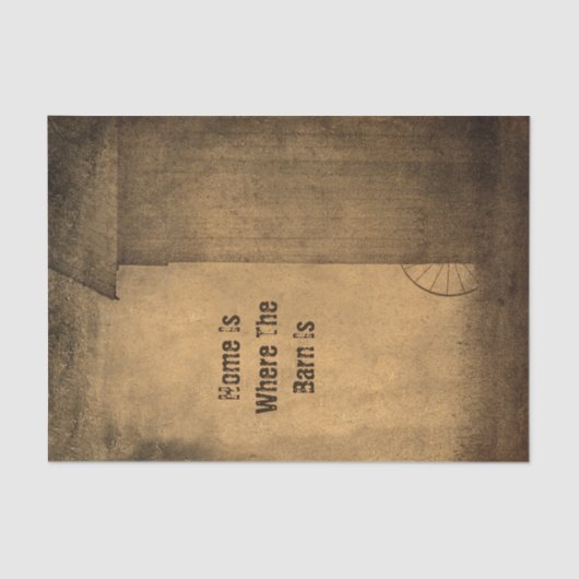 Robuust land  barn bruine textuur tissuepapier (Voorkant)