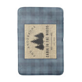 Robuust land Familienaam Cabin in de Bossen Badmat (Voorkant Verticaal)