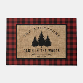 Robuust land Familienaam Cabin in de Bossen Deurmat