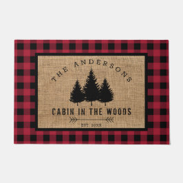 Robuust land Familienaam Cabin in de Bossen Deurmat