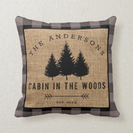 Robuust land Familienaam Cabin in de Bossen Kussen