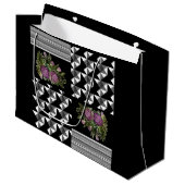 Robuust, lappendeken, rozen groot cadeauzakje (Voorkant Gekanteld)