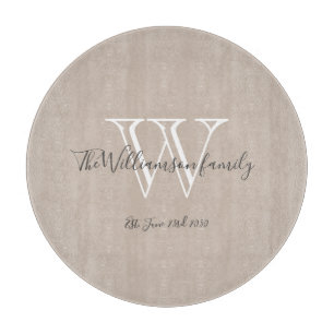 Robuust monogram Initiaal en naam koel Snijplank