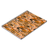 Robuust naadloos tijgerpatroon, perzikkleur notitieboek (Linkerzijde)