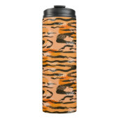 Robuust naadloos tijgerpatroon, perzikkleur thermosbeker (Voorkant)