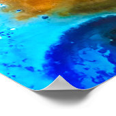 Robuust oranje abstracte kunstinkt poster (Hoek)