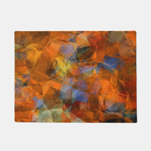 Robuust Oranje modern, abstract ontwerp Deurmat (Voorkant)