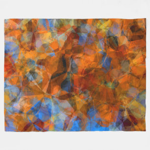 Robuust Oranje modern, abstract ontwerp Fleece Deken