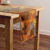 Robuust Oranje modern, abstract ontwerp Medium Tafelloper (Voorbeeld)