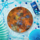 Robuust Oranje modern, abstract ontwerp Papieren Bordje (Feest)